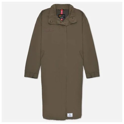 Парка  ALPHA INDUSTRIES демисезонная, средней длины, подкладка, размер M, зеленый