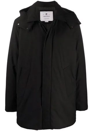 Woolrich однобортное пальто с капюшоном