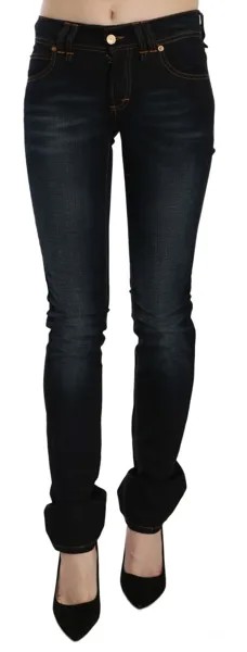 GALLIANO Джинсы Темно-синие джинсовые повседневные брюки узкого кроя со средней талией s. W26 Рекомендуемая розничная цена 500 долларов США