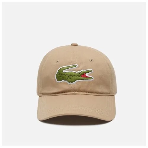 Кепка Lacoste Live Big Croc Twill бежевый , Размер ONE SIZE