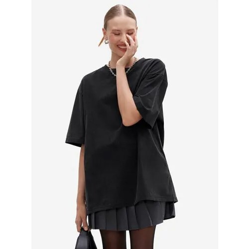 Футболка TOPTOP, размер 46, черный