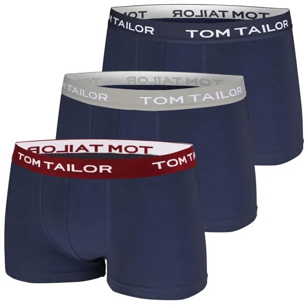 Боксеры Tom Tailor Boxershorts 3 шт, цвет Navy / Farbiger Bund