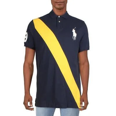 Мужская темно-синяя хлопковая рубашка-поло с вышивкой Polo Ralph Lauren XXL BHFO 6778