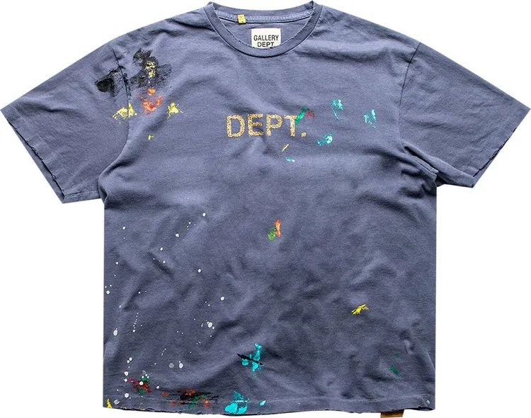 Футболка Gallery Dept. Logo Painted Tee 'Navy', синий