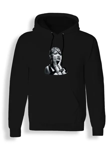 Худи унисекс СувенирShop Рианна/Rihanna 5 черное M