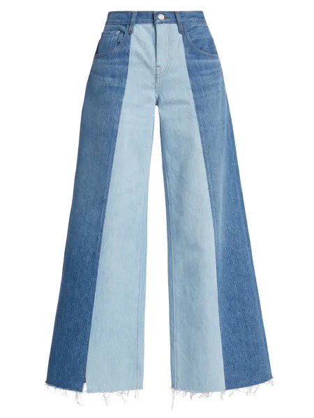 Широкие джинсы со средней посадкой и разрезными швами Frame