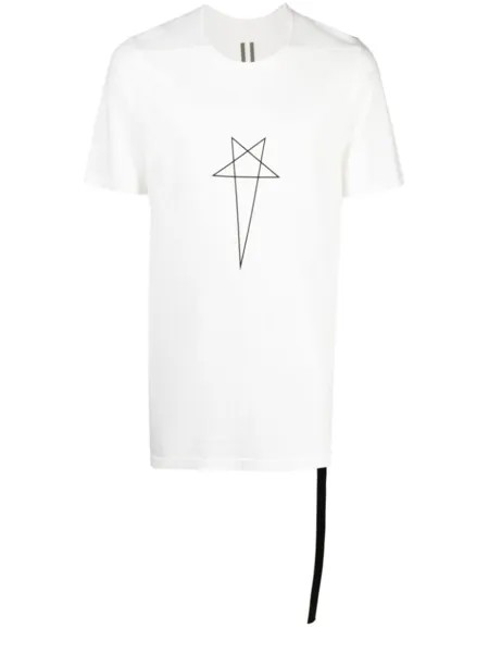 Rick Owens DRKSHDW футболка с логотипом, нейтральный цвет