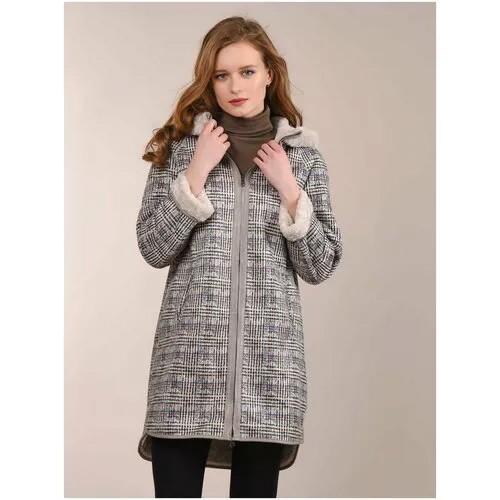 Пальто Cascatto, размер 50, бежевый, серый