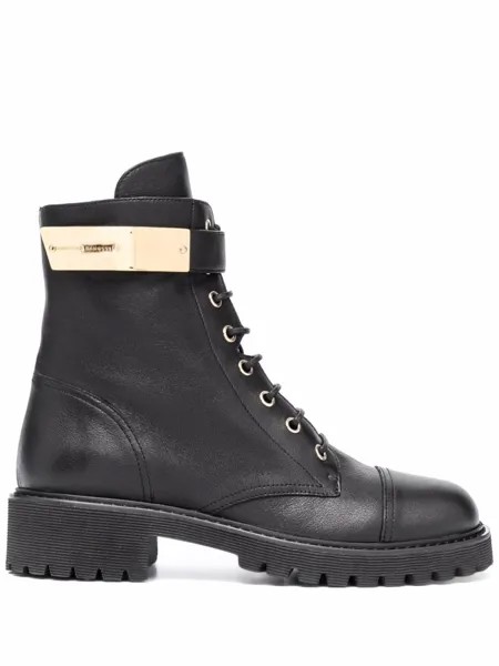 Giuseppe Zanotti ботинки в стиле милитари, черный