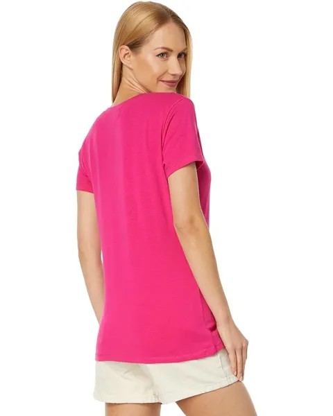 Футболка U.S. POLO ASSN. Stretch V-Neck Tee, цвет Beetroot Purple