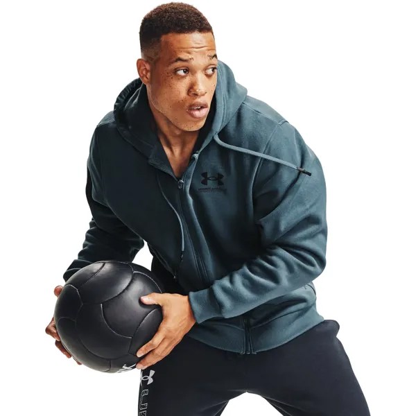 Толстовка мужская Under Armour Rival Fleece MAX FZ HD синяя S/M