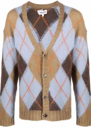 Kenzo argyle-knit cardigan