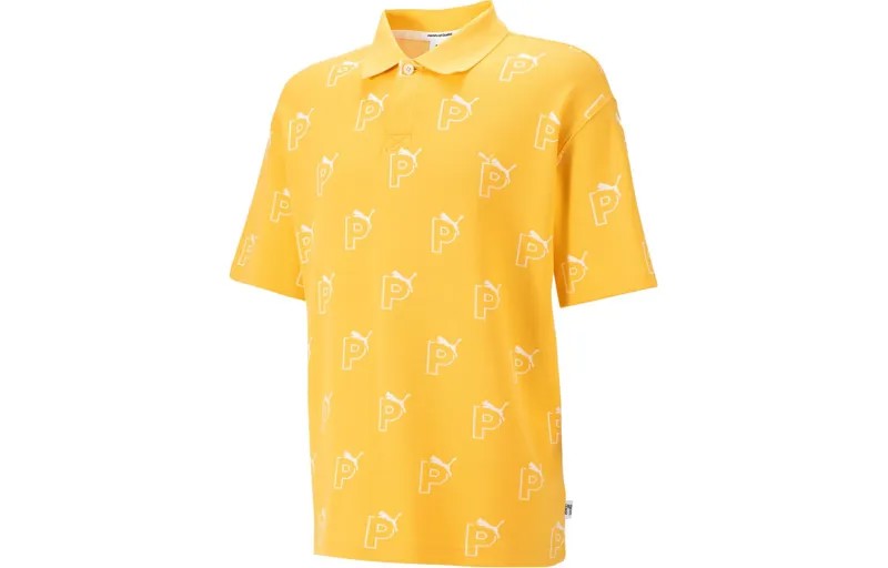 Рубашка поло унисекс горчичного цвета Puma, цвет Mustard color