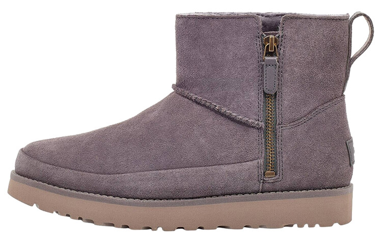 Зимние ботинки женские серо-фиолетовые Ugg