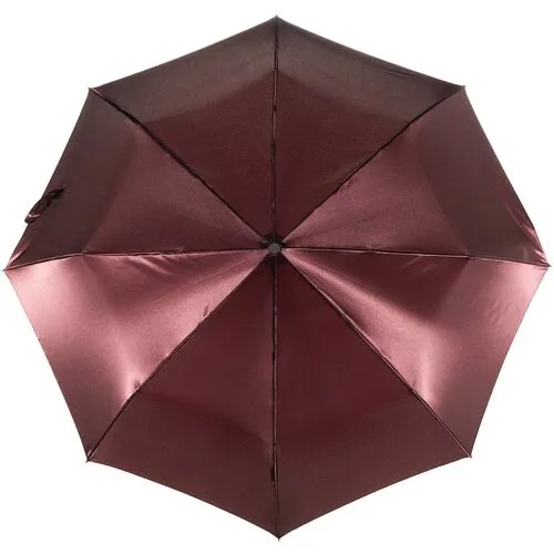 Мини-зонт ELEGANZZA, автомат, 3 сложения, купол 104 см., 8 спиц, чехол в комплекте, для женщин, бордовый
