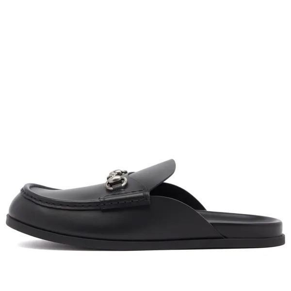 Туфли броги Gucci Rhein Horse Bit Mule, черный