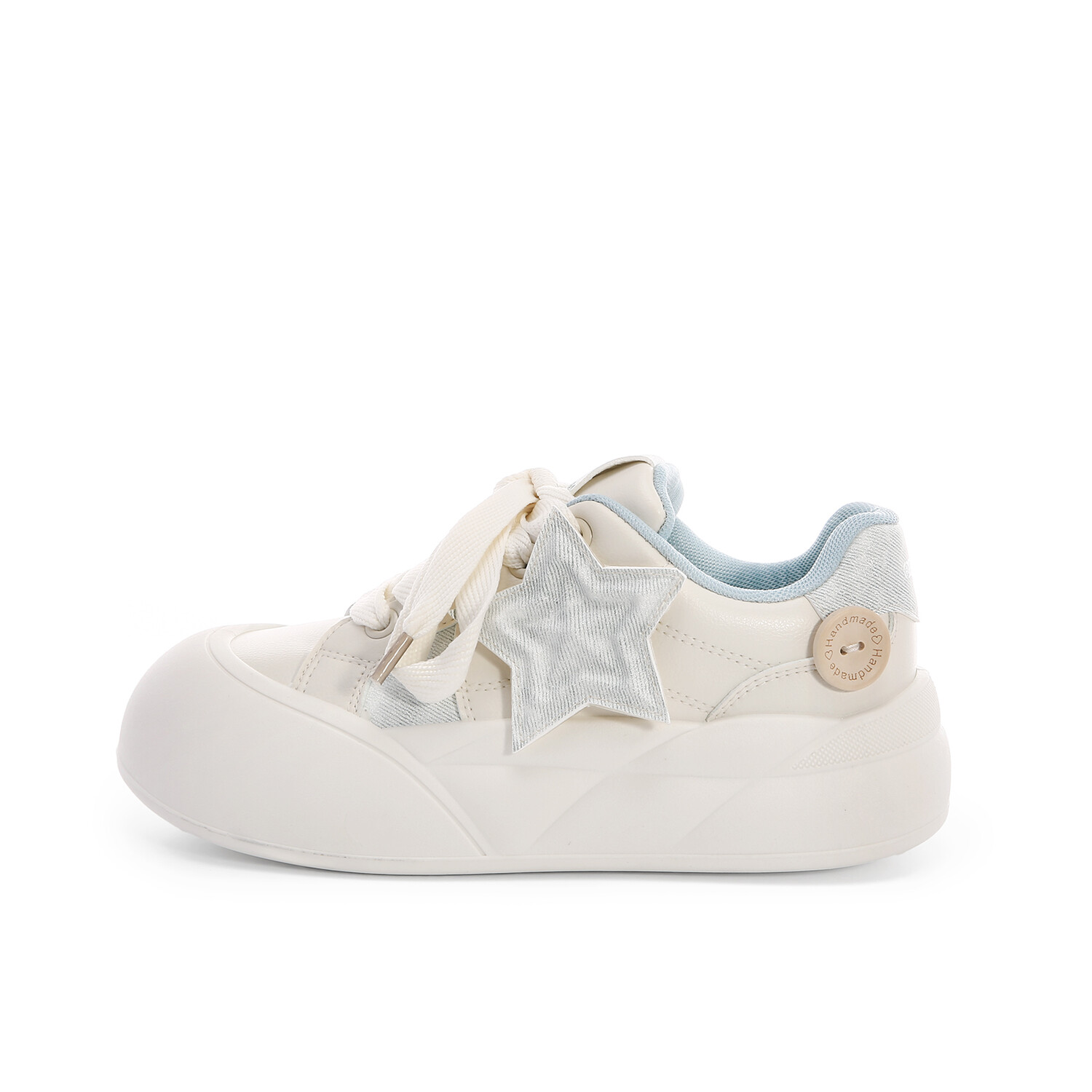 Кроссовки Lovely you Skateboarding Shoes Women's Low-top, бежевый/синий
