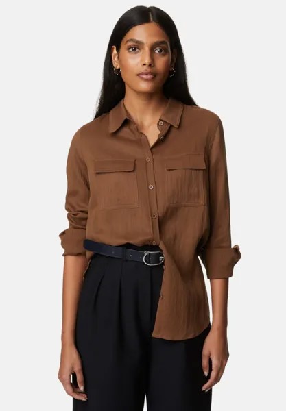 Рубашка Cotton Rich Collared Marks & Spencer, цвет toffee