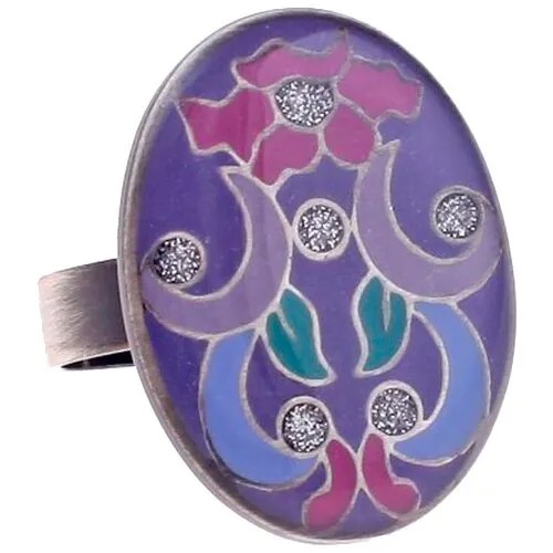 Кольцо Clara Bijoux, эмаль, фиолетовый