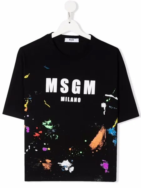 MSGM Kids футболка с логотипом