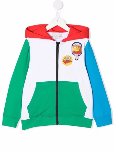 Stella McCartney Kids худи в стиле колор-блок на молнии