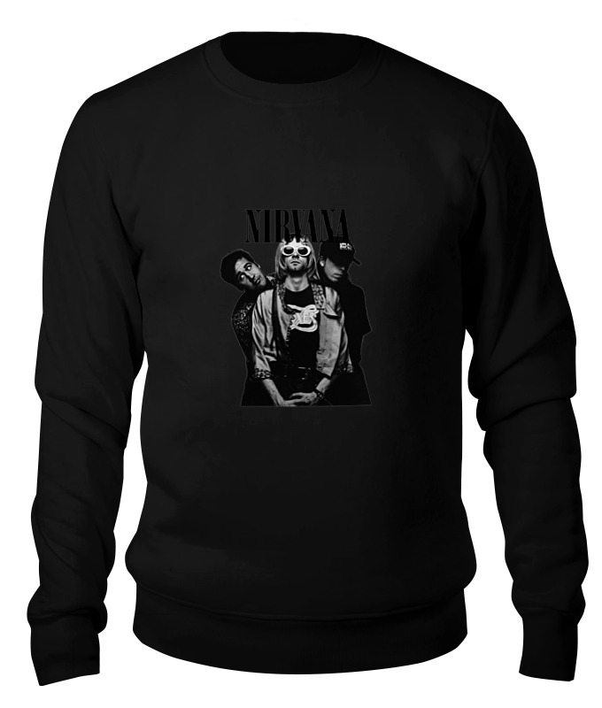 Свитшот унисекс Printio Nirvana group t-shirt черный M