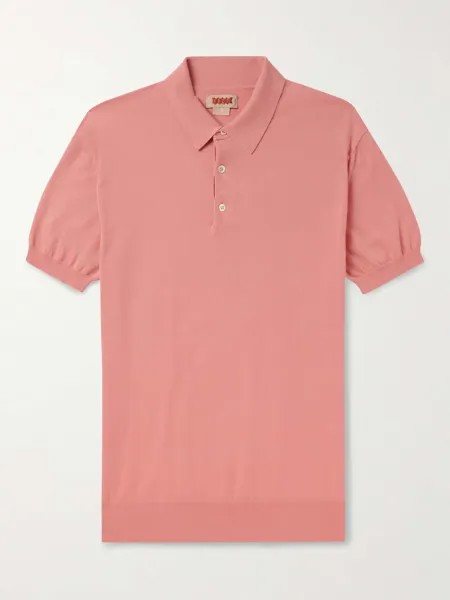 Рубашка поло облегающего кроя из хлопкового джерси BARACUTA, розовый