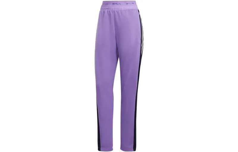 Спортивные трикотажные штаны женские фиолетовые Adidas