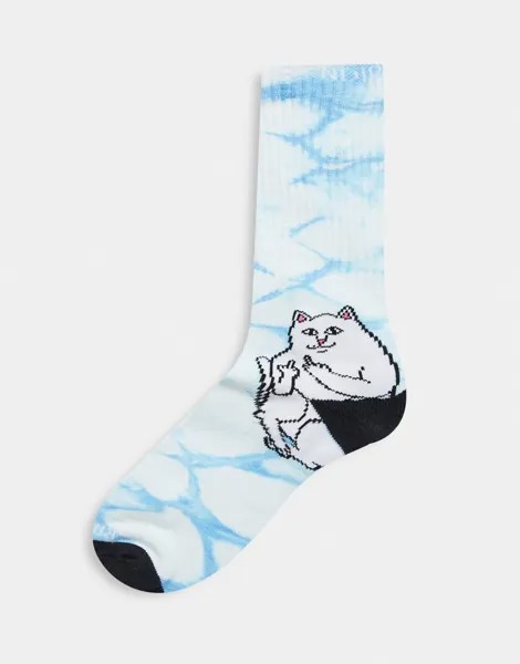 Синие носки с принтом тай-дай RIPNDIP Lord Nermal-Зеленый