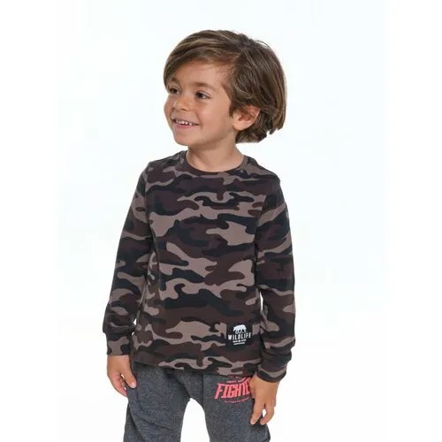 Лонгслив Mini Maxi, хлопок, размер 110, хаки