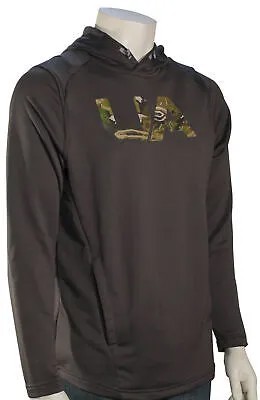 Пуловер с капюшоном Under Armour Tech Terry Camo Fill — темно-серый/сталь — новинка