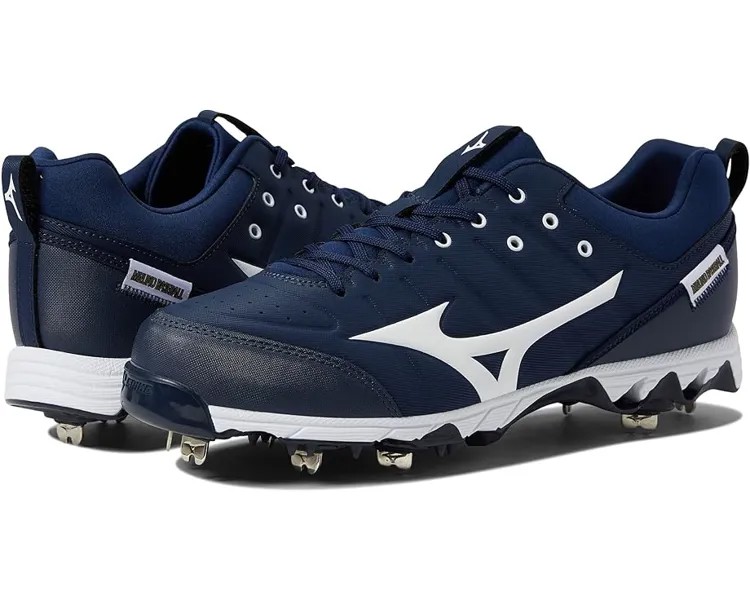 Кроссовки Mizuno 9 Spike Ambition 2 Low Metal Baseball Cleat, темно-синий/белый