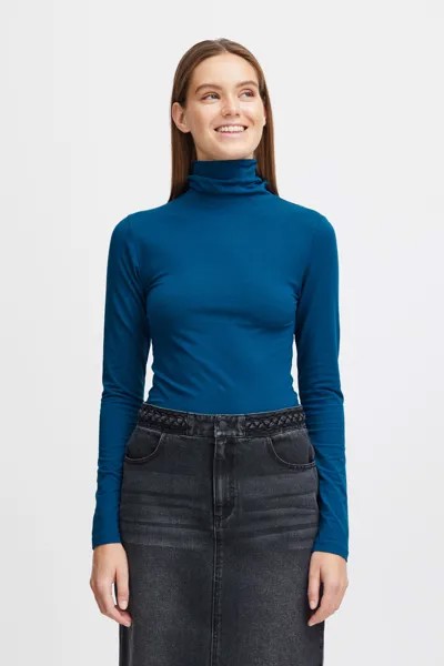 Лонгслив b.young Pamila roll neck 20802565, синий