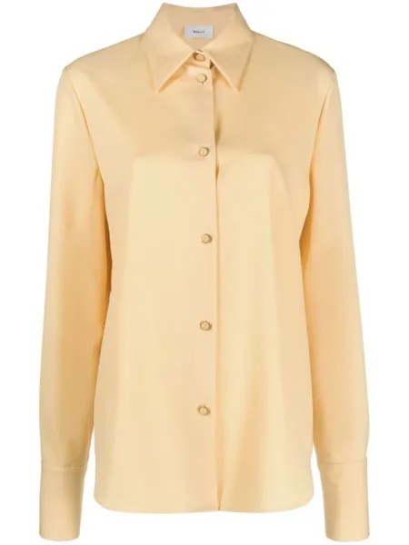 Bally long-sleeve piqué shirt, нейтральный цвет