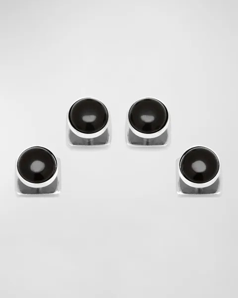Мужская рубашка с заклепками из черного оникса Cufflinks Inc.