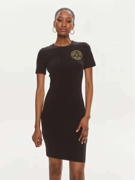 Платье на каждый день приталенного кроя Versace Jeans Couture, черный