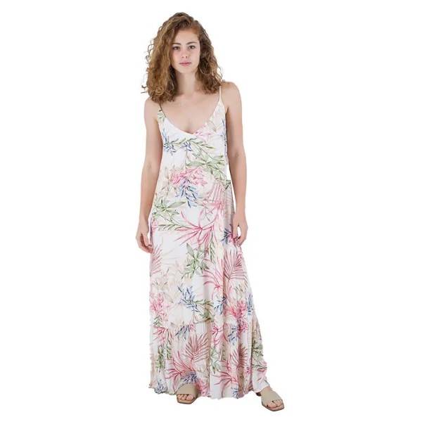 Платье Hurley Summer Palm Ruffle Maxi, белый