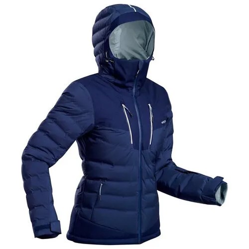 Куртка пуховая теплая лыжная женская темно-синяя 900 WARM Сине-Фиолетовый XS/RU42 WEDZE X Decathlon