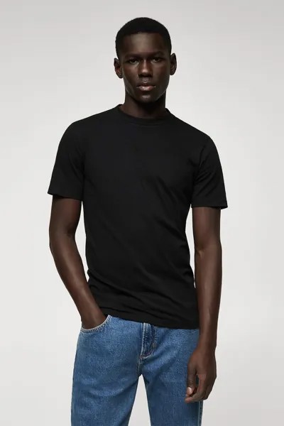 Эластичная футболка для тела Mango, черный