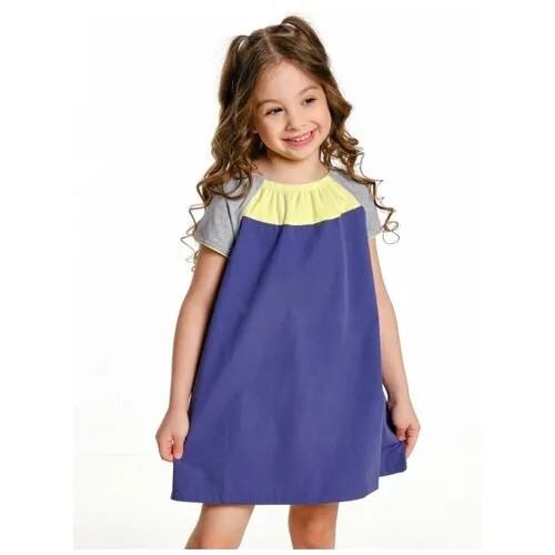 Платье Mini Maxi, хлопок, размер 92, желтый, синий