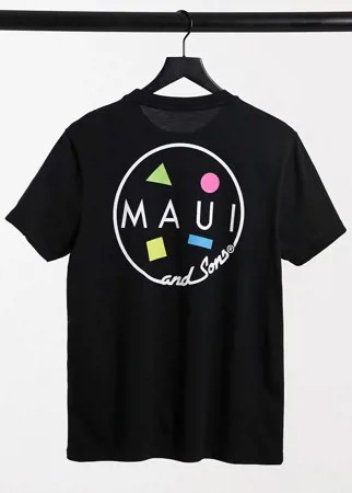 Черная oversized-футболка Maui & Sons Classic Cookie-Черный