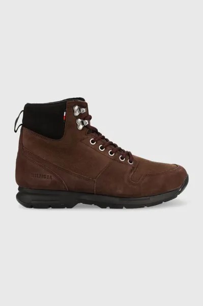 Кожаные треккинговые ботинки Tommy Hilfiger, коричневый