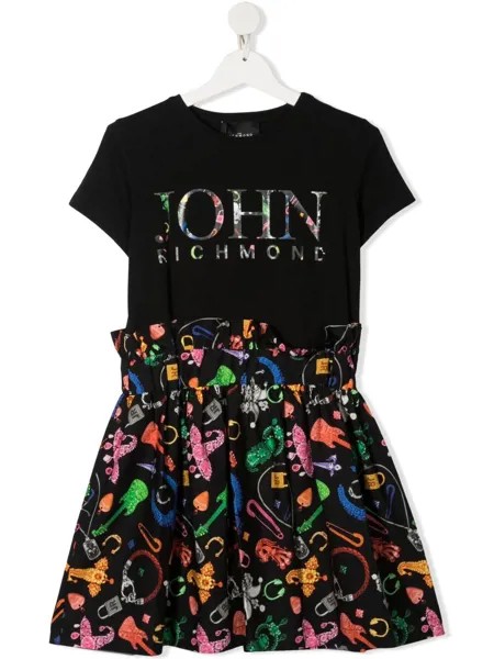 John Richmond Junior платье с эластичным поясом