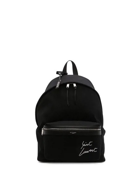 Saint Laurent рюкзак City с вышитым логотипом