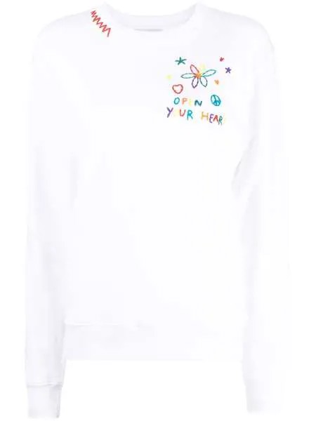 Mira Mikati топ с длинными рукавами и вышивкой