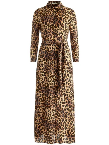Alice + olivia платье-рубашка макси Chassidy, коричневый