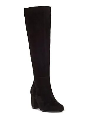 INC Женские черные кожаные сапоги Radella с круглым носком на блочном каблуке и застежкой-молнией, размер 7 м
