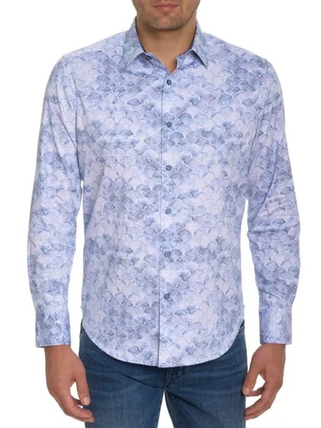 Спортивная рубашка классического кроя Seaport Scale Robert Graham, синий