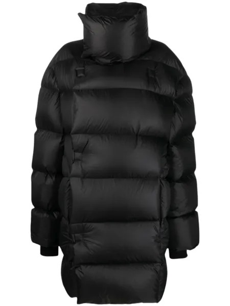 Rick Owens пуховик с высоким воротником, черный