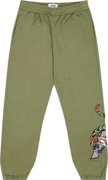 Спортивные брюки Palace Dragon Sweatpants 'Olive', зеленый